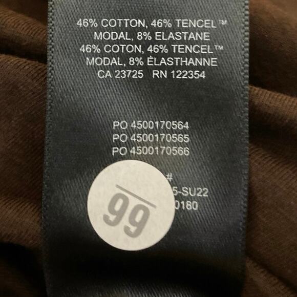 Aritzia Babaton Brown Ruched Sleeveless Racerback Mini Bodycon Tank Dress Sz XS - Picture 4 of 4